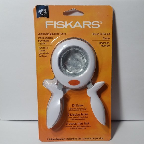 Fiskars Large Easy Squeeze Punch Round n Round - Picture 1 of 7
